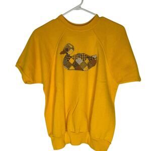 Vintage Yellow Duck Graphic Sweatshirt Handmade women’s size sm/medium